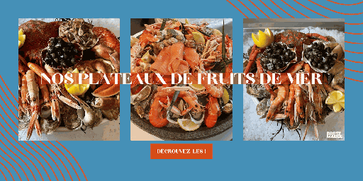 Plateaux de fruits de mer prêts à déguster