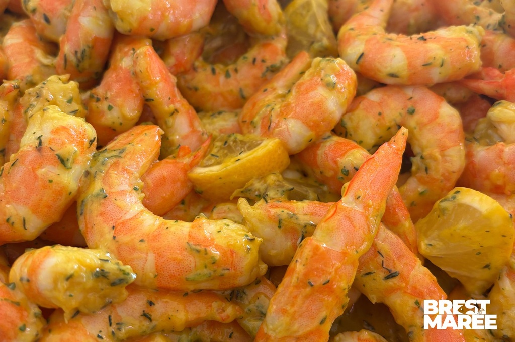 Crevettes marinées "Thym - Citron"